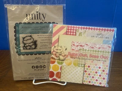 New Reluctant Love Pissy Kitty Stamp & Paper Pack by Unity Stamp Company - Image 1 of 4