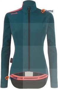 Santini Women's Sport Vega Multi-Winter Jacket Synthetic Unique Large Teal - Picture 1 of 3