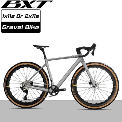 BXT Ultraleicht Gravel Fahrrad Kohlefaser Gravel-Bike Shimano GRX 1x11 Or 2x11S - Bild 1 von 4