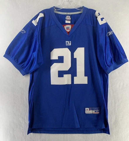 Vintage NY Giants Tiki Barber OnField NFL Authentic Reebok Jersey Size 48 stitch Cover