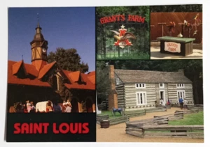 Tarjeta postal Grants Farm Saint Louis Missouri MO década de 1980 UNP 4x6 conservación de animales - Imagen 1 de 2