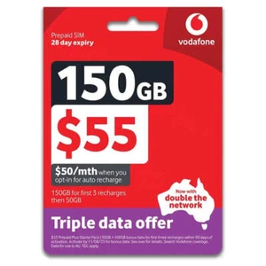 Vodafone $55 5G Prepaid Plus Starter Pack - Picture 1 of 1