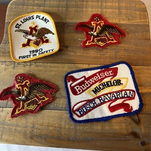 Budweiser Busch Clothing Patches Lot of 4 - Picture 1 of 12