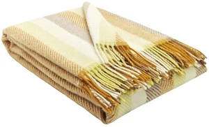 Wolldecke 100% Schurwolle Wohndecke Plaid Decke 140x200cm Tirol-M Cremeweiß-M - Bild 1 von 4