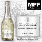 Étiquette de bouteille Prosecco personnalisée - fiançailles mariage anniversaire retraite