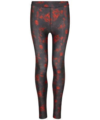 AWDis coole bedruckte Damen-Leggings Laufen Sport Fitnessstudio schwarz/rot Größe M