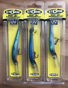 3 Storm Deep Jr. Thunderstick Fishing Lure Crankbait Ghost Blue UV S11 - Picture 1 of 1