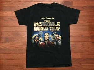 CAMISETA CONCIERTO LÓGICA 2016 HOMBRE PEQUEÑA NEGRA LA INCREÍBLE GIRA MUNDIAL HIP HOP - Imagen 1 de 5