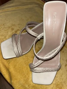 BCBG Generations Fisher Slip Sandal Pumps Braided Natural Rope Slide Size 9 - Picture 1 of 12
