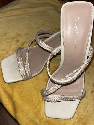 Sandalias BCBG Generations Fisher Slip Bombas Cuerda Natural Trenzada Talla 9 Foto 1 de 4