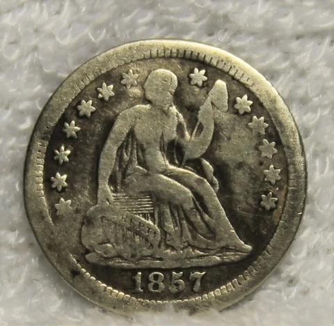 seated half dime 1857O Cover