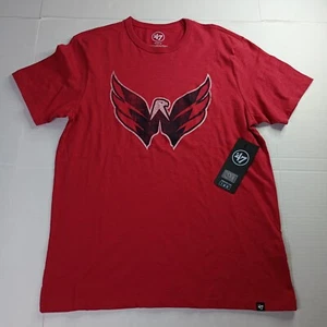 Washington Capitals T-shirt Men's M Medium '47 Brand Short Sleeve Red - Picture 1 of 6