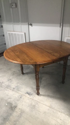 Solid Oak Antique Drop Leaf Table With Two Leaves Cover