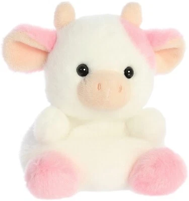 Aurora - Palm Pals - 6" Belle Strawberry Cow Adorable Stuffed Animal - Image 1 of 4