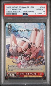 Firmado blanco negro Azur Lane AZL/S102-083SPSP Vittorio Veneto japonés PSA 10 - Imagen 1 de 3