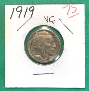 1919 P BUFFALO NICKEL IN VG CONDITION - Picture 1 of 2