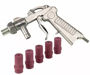 Pistola de medios de explosión Dragway Tools y (5) boquillas de 4 mm para gabinete de chorro de arena 25 60 90 - Imagen 1 de 12