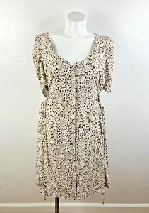 LoveFool Animal Print Double Laceup Purr Midi Dress Size 3X Corset Cottagecore - Picture 1 of 12