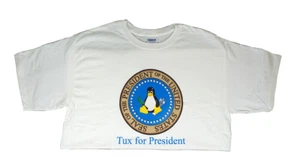 T-Shirt Smoking for President Linux Pinguin XL - wer sagt, Geeks können nicht gut aussehen - Bild 1 von 3