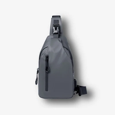 Men's Waterproof Chest Bag - Lightweight Nylon, USB Charging, Large Capacity - Image 1 of 4