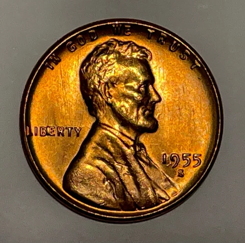 1955 S Lincoln Wheat Cent "BIE" ERROR (LDB4-1955S-003B-4FH+) BU ~ FREE SHIPPING! Cover