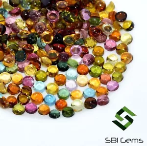 Cabochon tondo multi tormalina naturale 3 mm 8,34 CTS lotto 56 pezzi pietre preziose sfuse - Foto 1 di 6