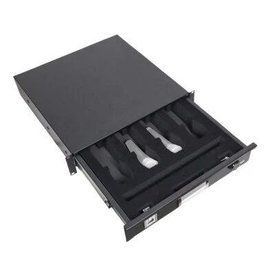 ProX T-2RD-18-WMF 2U Rack Space Drawer with Foam Fits (4) Microphones idjnow - Image 1 of 4
