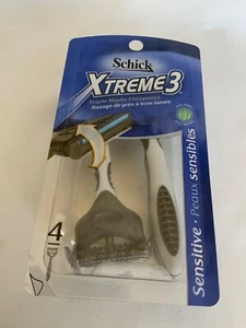 Schick Extreme 3 Sensitive Disposable Razors With Aloe 4 in pack New Sealed - Picture 1 of 3
