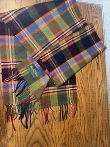 NWOT Alan Paine Pure Cashmere Plaid Scarf - Picture 1 of 6