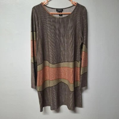 Vestido Papillon Manga Larga Broen Midi Cuello Redondo Mujer XXL Otoño Foto 1 de 4