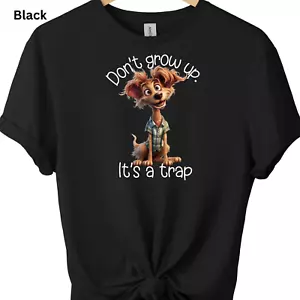 Funny Dog Graphic Print T-Shirt Sarcastic Graphic Tee Men's Women's Humorous Tee - Picture 1 of 41
