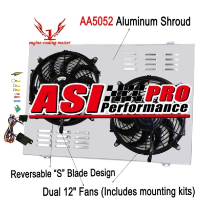 Ventilador radiador eléctrico + relé cubierta para Chevy Chevelle El Camino Impala GM 68-87 Foto 1 de 4