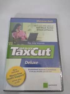 H&R Block Tax Cut Deluxe + State, 2005 Excellent CD Set Tax Prep - Picture 1 of 2