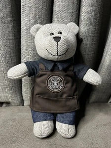 Starbucks Bearista Camicia Denim Orso Grigio Grembiule Marrone 173° 2020 10” - Foto 1 di 5