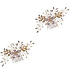 2 Count Pearl Hair Comb Wedding Flower Barrettes The Flowers