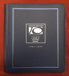 Creative Memories 10th ANNIVERSARY BLUE 8x10 Scrapbook Album - Picture 1 of 6