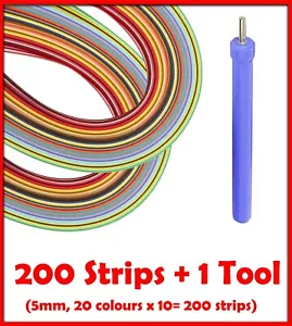 Strisce di Carta Quilling 1 Utensile Metallo Scanalato Artigianato 5mm x 200pz - Foto 1 di 16