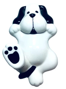 Department 56 Hunde Welpen Leinen Halter hängend Wandhaken schwarz-weiß - Bild 1 von 4