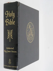 Bible KJV 1965 Michelangelo Edition Illustrated 10½x8½x2¾ - Picture 1 of 19