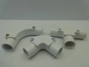 MARSHALL TUFFLEX 20MM INSPECTION BEND TEE ELBOW PVC PLASTIC CONDUIT BOX OF 20 - Picture 1 of 9