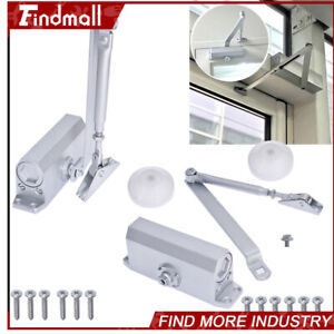 Findmall 2x Aluminum Commercial Door Closer Two Independent Valves Control Sweep
