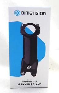 Dimension Threadless Stem: 31.8mm / Black / 100mm / 7° / 1-1/8” Short Low Rise - Picture 1 of 1