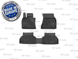 NEW LHD BLACK RUBBER FLOOR MATS CAR LINERS ALL WEATHER FOR BMW X6 E71 2008-2014 - Picture 1 of 8