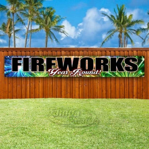 FEUERWERK GANZJÄHRIG Werbung Vinyl Banner Flagge Schild GROSS RIESIG XXL GRÖßEN - Bild 1 von 6