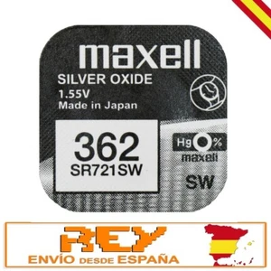 Pila Botón / Moneda Original MAXELL 362 (sr721sw) 1,55 VOLTIOS Blister b100 - Imagen 1 de 3