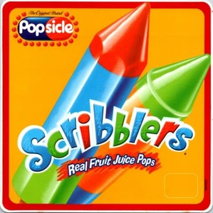 Vintage Good Humor Pricing Sticker 6"x6"  Popsicle Scribblers Crayon Shape Old  - Picture 1 of 2