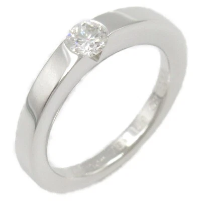 Cartier Дата с бриллиантом кольцо 18KWG белое золото б/у США размер 5 #49 женщин - Изображение 1 из 4