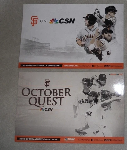 2 SF Giants Authentic Fan Cheer Poster Buster posey bumgarner Cover