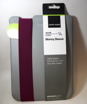 Acme Made Skinny Sleeve Tablet Medium (Stretch Neoprene) Grey/Fuchsia  - Image 1 of 4