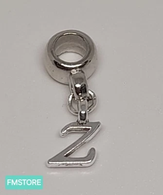 Charm Ciondolo Per Bracciale Lettera Z Tono Argento Love Bigiotteria  - Immagine 1 di 2
